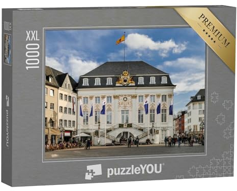 Puzzle 1000 Teile XXL „Das Alte Rathaus vom zentralen Marktplatz in Bonn aus gesehen“ – aus der Puzzle-Kollektion Bonn