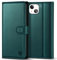 Kuafcase Compatible for iPhone 13 Mini Case with 4 Card Slots Magnetic Closure Kickstand Shockproof Protective Phone Case Compatible for iPhone 13 Mini - Green