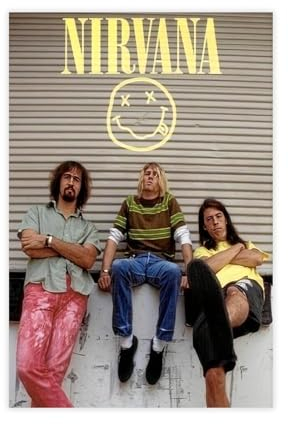 ZOLULA Nirvana, Rockmusik-Poster, Leinwand, Poster, Schlafzimmer-Dekor, Sportlandschaft, Büro, Raumdekoration, Geschenk, ungerahmt, 30 x 45 cm