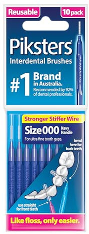Piksters Interdentalbürsten, 0,55 mm, Größe 000, Marineblau, 10 Stück
