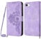 Netany Lanyard Case for iPhone SE 2020 / iPhone SE 2022/iPhone 8 / iPhone 7, PU Leather Wallet Phone Case with Adjustable Crossbody Lanyard Strap, Card Holder Magnetic Flip Folio Case Cover (Purple)