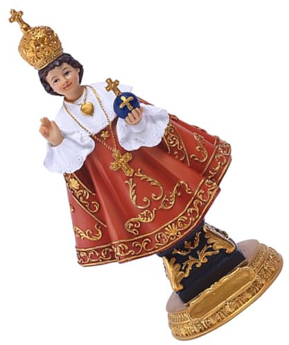 LIFKOME Lifelike Jesus Figurine Aus Resin Dekorative Krippe Statue Für Zuhause Büro Vintage-Stil Religiöse Tischdekoration Für Bücherregale Kunstliebhaber