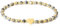 MetJakt Handgemachter Naturstein Perlenarmband 4MM Mini Stretch Armband Energiearmbänder 18k vergoldet Herz Armbänder für Damen Damenschmuck Echtes (Tricolor Malachit)