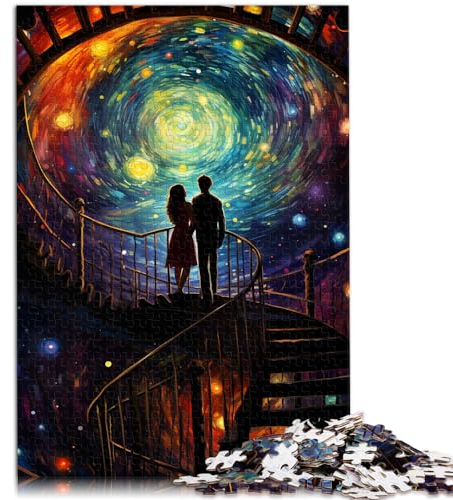 1000-teiliges Puzzle, Liebe und Romantik, Holzpuzzle für Erwachsene und Kinder, Lernspiel, Größe: 50 x 75 cm