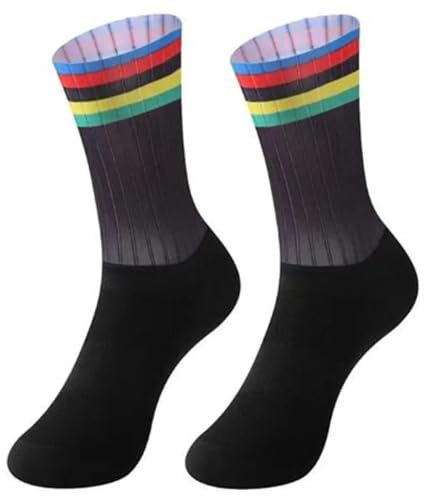 GMDNS Fantasmini Sportivi Da Uomo Calze Antiscivolo Estive In Silicone Antiscivolo Per Ciclismo Da Uomo In Bicicletta Da Corsa Sportiva Con Bici Da Corsa M38-45 Nero