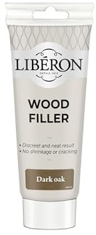 Libéron Wood Filler - Fills & Repairs - No Shrinkage Or Cracking - Ideal For Small Holes - Interior & Exterior Use - Dark Oak - 150g