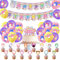 Geburtstagsdeko Mädchen Luftballons- 37 Stück Kindergeburtstag Deko Latex Luftballons Girlande Happy Birthday Geburtstag Balloon Banner Tortendeko für Kinder Themed Party Hintergrunden Supplies Deko