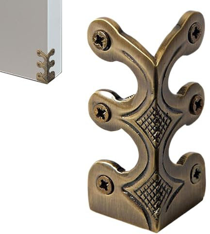 Skiffers - Protezione per baseboard, in ottone anticato, protezione per battiscopa in metallo, protezione angolare in ottone massiccio, copertura protettiva decorativa per uso domestico o commerciale