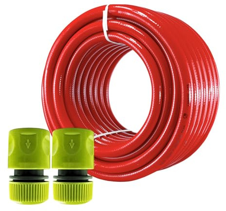 Drinking Water Hose 12mm Pipe Red with 2 Connectors for Caravans Motorhomes Boats and Camping Available in Multiple Lengths Food-Grade Non-Toxic UV Resistant Flexible PVC Safe for Drinking Water (2m)