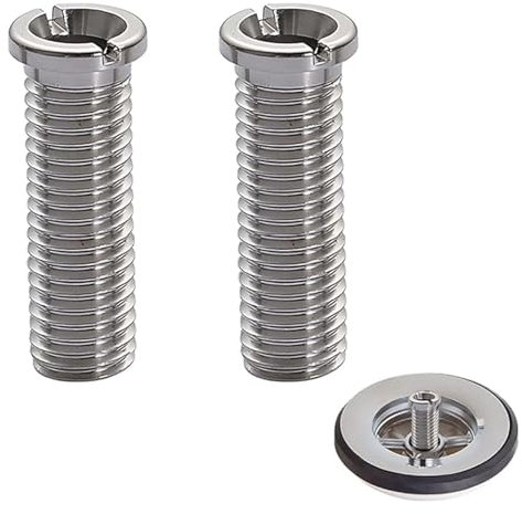 Viti del Cestello del Lavello, Vite Cava Tappo Lavandino Cucina, 2 Pezzi Vite Cava Per Lavello Universale Filtro Lavello, Addensare Acciaio Inox Viti Fissaggio Cestello Lavello, 45mm