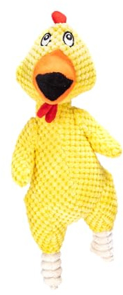 Nobleza - Lustiges Hundespielzeug Screaming Chicken - Quietschtier, Farbe:Gelb, Größe:OneSize