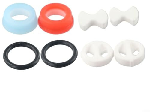 Solaughguy Tap Valve Cartridge Replacement Kit,Tap Washers For Mixer Taps Set With 2 Pairs Of Different Ceramic Discs And O Ring Gasket Silicon Washer For Kitchen Sink Leaking Tap Repair(1 set)