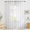 KGORGE Wohnzimmer Gardinen mit Ösen Vorhang Weiß Transparent H 220 x B 140 cm Ösenvorhang Weiss Stores Gardine Durchsichtig Vorhänge Wohnzimmer Modern 2-Set Sheer Curtains White