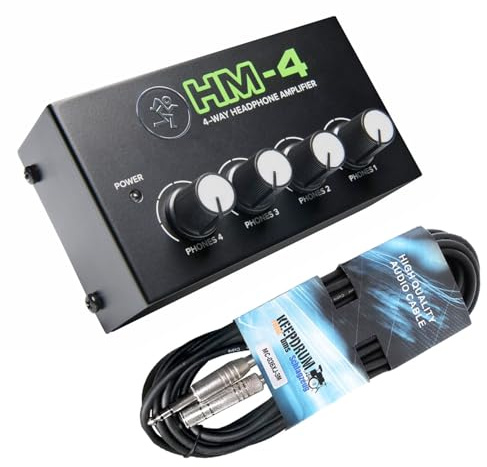 Mackie HM-4 Amplificateur de casque compact 4 canaux avec rallonge Keepdrum