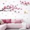Abnehmbare Rosa Magnolienblüten Wandsticker, Baum Ast Wandaufkleber, Selbstklebende Vinyl Wandtattoos, Wanddeko für Wohnzimmer Schlafzimmer