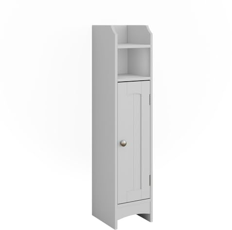 Vicco Midischrank Bianco, Weiß, 18 x 81 cm | mit 5 Fächern, zur Aufbewahrung von Badutensilien und Handtüchern
