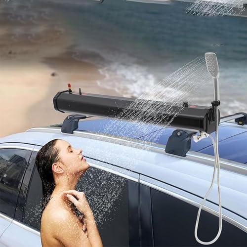 WEIZIIA Réservoir d'eau sous Pression pour Camping, 4,8/5,3/7,9 gallons, Douche de Route montée sur galerie de Toit, réservoir d'eau sous Pression pour Chauffage Solaire monté sur Toit,18L/4.76Gal