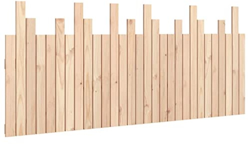 CIOURSTO Sturdy Pine Wood Bed Wall, Mounted Headboard, Complete Adult Bedroom Set for Supportive Sleep (185 x 80 cm)