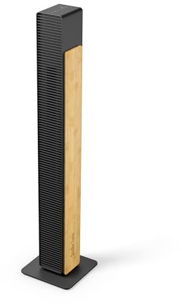 Stadler Form Turmventilator Nick, sehr leise, groß, mit Fernbedienung | Horizontale Schwenkfunktion, 10 Geschwindigkeitsstufen, Timer, für Schlafzimmer, Wohnzimmer, natürlicher Bambus, schwarz
