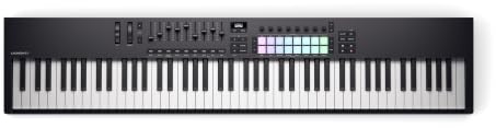 Novation Launchkey 88 MK4 USB MIDI Keyboard Controller | USB, 88 Semi-Weighted Keys, 16 Pads with Polyphonic Aftertouch, 9 Faders, Pitch/Mod Wheels, OLED Display, Scale Mode