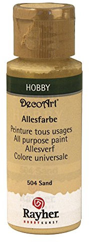 Rayher Pintura Multiusos, envase de 59 ml, Ocre Claro, acrílico, Arena, 3.4 x 3.4 x 10 cm