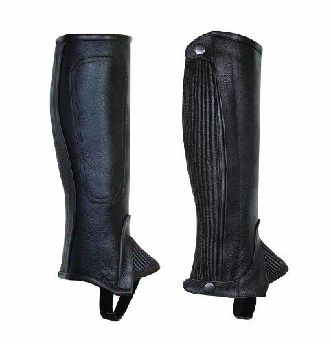 Perri's Ladies Professional Half Chaps, Black, Small