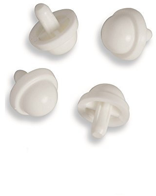 ACQUASTILLA Paracolpi tondi mm.18 per sedili Friges, diametro mm.18 altezza mm.10, Bianca, 4 pezzi per confezione