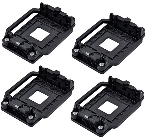 Sourcingmap 4pcs del Ventilador de la CPU de plástico Soporte Base Enchufe Negros para AMD AM2 AM3 AM3 + AM2 +