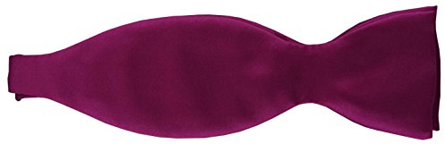 TigerTie Satin Selbstbinder Fliege in lila magenta fuchsia Uni einfarbig + Geschenkbox