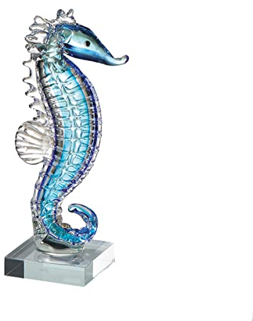 Casablanca Glas Skulptur Figur Seepferdchen Höhe 24 cm