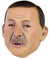 MW Türkischer Präsident Recep Tayyip Erdogan Politiker-Maske - Verkleidung für Karneval, Halloween, Wahl-Party oder politischer Aschermittwoch
