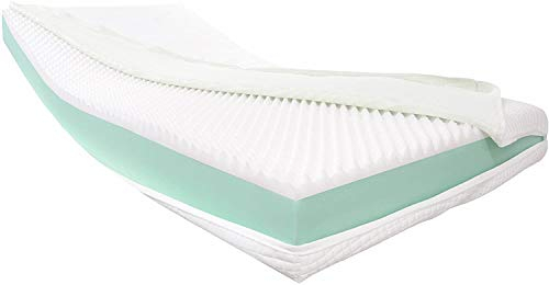 Dibapur® Visco Orthopädische Visco + Kaltschaummatratze (Hohes Raumgewicht) Auswahl x ca.16 cm Kern mit einem glatten 3D Air Fresh Bezug ca. 16,2 cm - Made in Germany (90x180 H3)