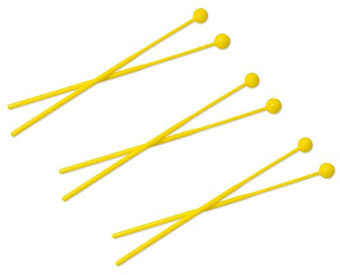 TIGER 3 Paar Kunststoff Kopf TIGER Schlägelfür Glockenspiel