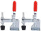 2pcs Toggle Clamps Iron Galvanized Quick Fixed Vertical Type Hand Holding Mini Toggle Clamps