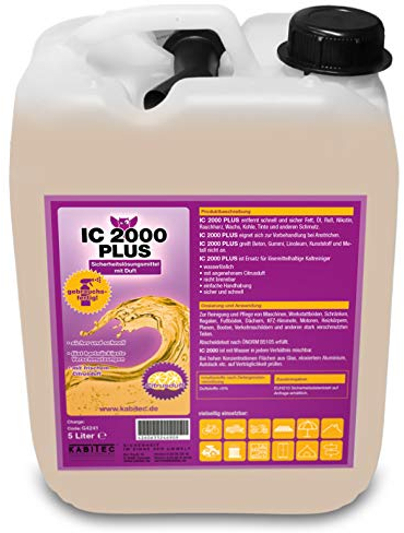 KABITEC IC 2000 PLUS Sicherheitslösungsmittel mit Duft │ Nikotinentferner, Industriereiniger, Universal-Reiniger │ 5 Liter Kanister, gebrauchsfertig