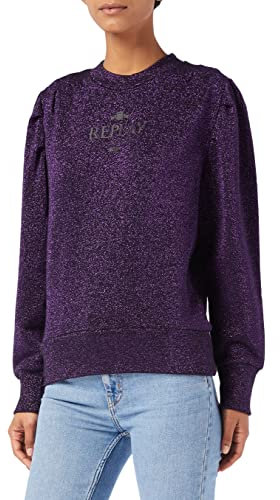 Replay W3609 Maglia di Tuta, 180 Viola, M Donna