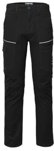 ROSSINI A80704 Pantalone da lavoro R-Stretch multitasche in cotone twill elasticizzato chiusura con zip e bottone Nero (l)