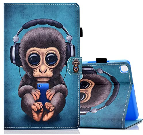 ONETHEFUL Carcasa Libro Funda Tablet Samsung Galaxy Tab A 8.0 2019 T290 T295 Cover Fundas Protector con PU Cuero y Soporte - Mono Musical
