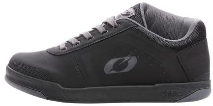 O'NEAL | Mountainbike-Schuhe | MTB Downhill Freeride | Vegan | Gleichgewicht zwischen Grip und Fußrepositionierung, Innengelenkschutz | Pinned Pro Flat Pedal V.22 Shoe | Erwachsene | Schwarz Grau | 40