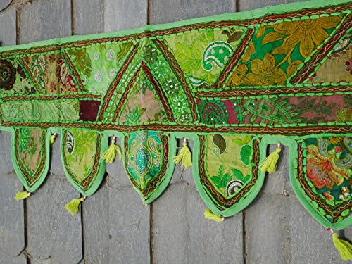 Boho Toran indischer Türbehang oder Wandschmuck bunter Türvorhang aus Indien hippie chice Fensterdeko