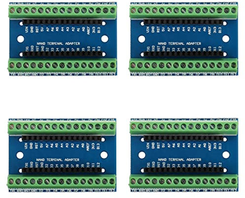 BOJACK Nano V3.0 3.0 Controller Terminal Adapter Expansion Board Nano IO Shield Simple Extension Plate for Arduino Nano AVR ATMEGA328P（4PCS）