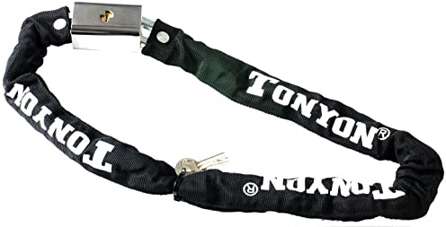 Catena Lucchetto per Bici e Moto con Chiave, Acciaio Resistente Anti Taglio, 90cm.
