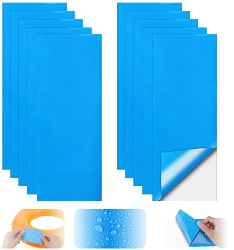 10 Stück Selbstklebende Reparaturflicken Pool,PVC Pool Reparaturset,Poolflicken Selbstklebend Unterwasser,Reparatur Pool Flicken für Wasserbett Schwimmbäder Aufblasbares Boot,10 x 25.5 cm(Rechteck)