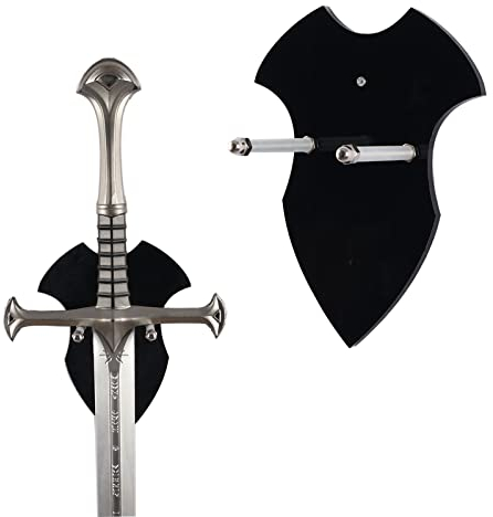 Schwerthalter, Schwert-Wandhalterung, Axthalter, Schwertaufhänger für Wand, Schwerthalter, Axt, vertikale Anzeige und Dekoration (Schwarz 1PCS)