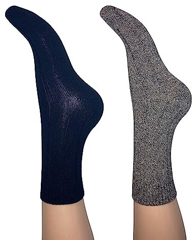 Charnos Women's Cosy Bamboo 2 Pack Socks Black Mix One Size (Pack of 2)