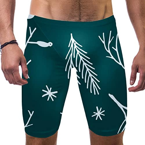 HUI JIN SHOP - Costume da bagno con jammer verde scuro, da uomo, taglia S a 3XL, per pratica e gara, Multicolore, M