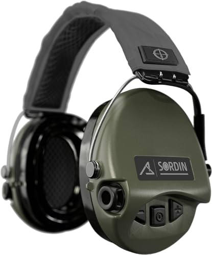 Sordin ACE Schakal Kapsel-Gehörschutz - aktiv & elektronisch - Kapsel-Gehörschützer für Jagd & Schießsport - Grau/Grün