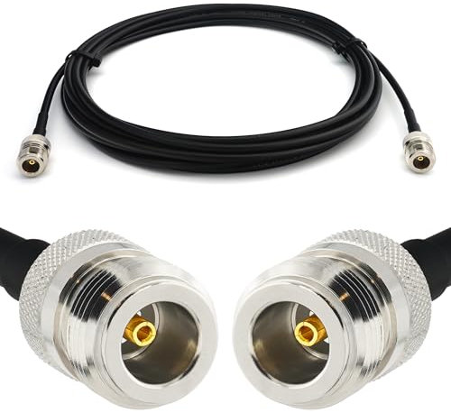 RANGEFUL N Macho a N Hembra 15m cable coaxial de extensión de baja pérdida RG58 N Male Female cabl para LTE router 4G 5G antena repetidor WIFI exterior amplificador WIFI adaptador GPS