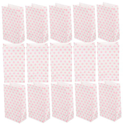 GLEAVI 25St Bonbonbeutel aus Kraftpapier Sandwich-Papiertüten Kraftbeutel Popcorn-Snacktüten Aufkleber für Lebensmittel Geschenkbeutel für Geburtstagsfeiern Süßigkeitenbeutel