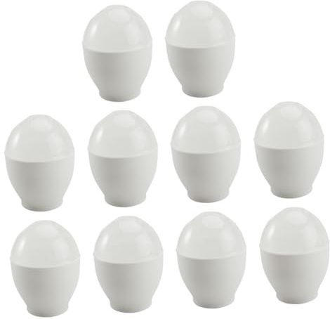 MAGICLULU Cuiseur Oeuf Micro Ondes, Coquetiers en Pp, Lot de 10, Antiadhésifs et Faciles à Nettoyer, pour Cuisson Vapeur des Œufs au Micro-ondes